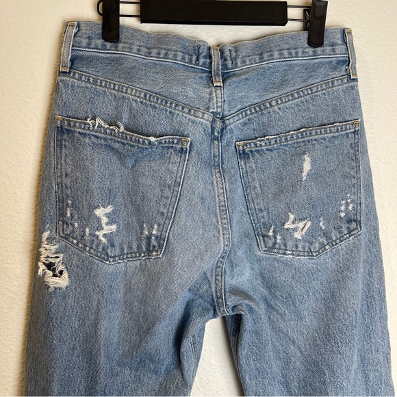 AGOLDE 90s Mid Rise Jean Size 26 Loose Fit Distressed Destroyed - Picture 12 of 14